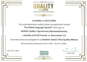 Znak jakości TGLS Quality Alliance